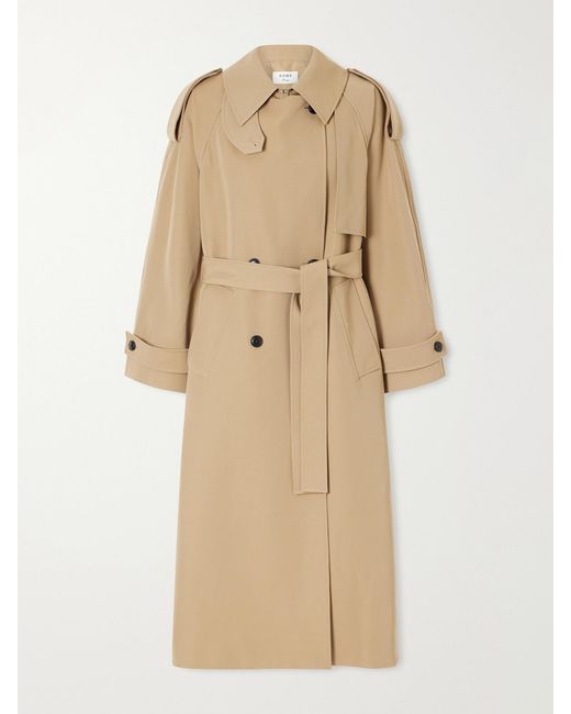 Rohe Natural Classic Double-Breasted Gabardine Trench Coat