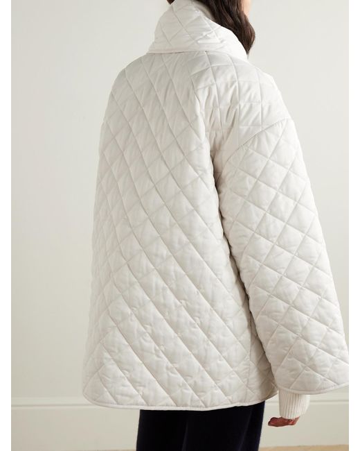 Totême  Natural Scarf-Detailed Quilted Recycled-Shell Jacket