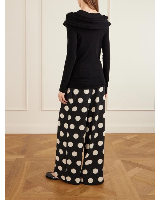 Junya Watanabe Black Stretch-Jersey Blouse