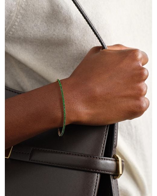 Sydney Evan Natural 14-Karat Emerald Tennis Bracelet