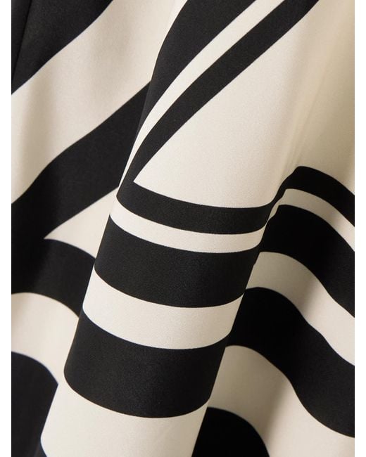 Mini-Robe En Crêpe De Chine De Soie Imprimé Pietra Sir en coloris Black