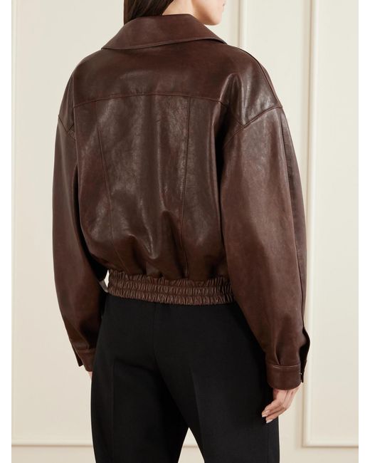 Saint Laurent Brown Leather Jacket