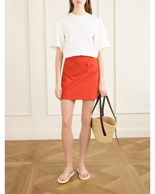Eres Red Maritime Stretch-Jersey Mini Skirt