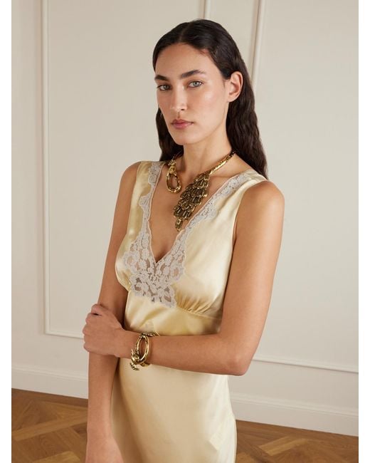 Chloé White Peacock-Tone Choker