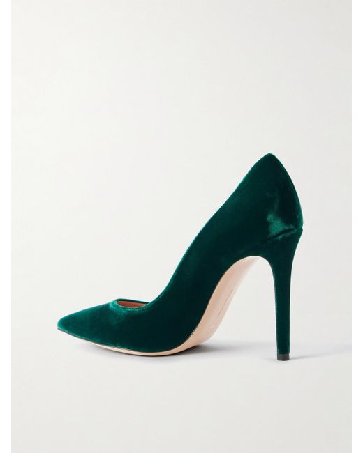 Gianvito Rossi Green Gianvito 105 Velvet Pumps