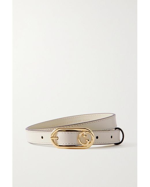 Gucci Leather Belt in Natural | Lyst Canada