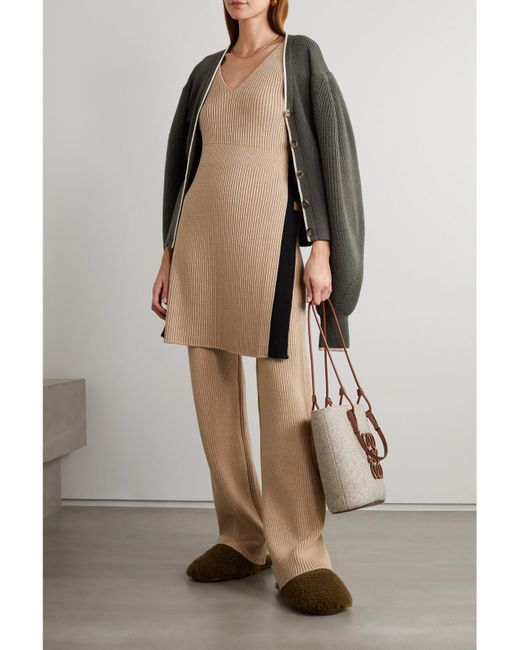 Loewe Multicolor Backless Ribbed Wool Tunic