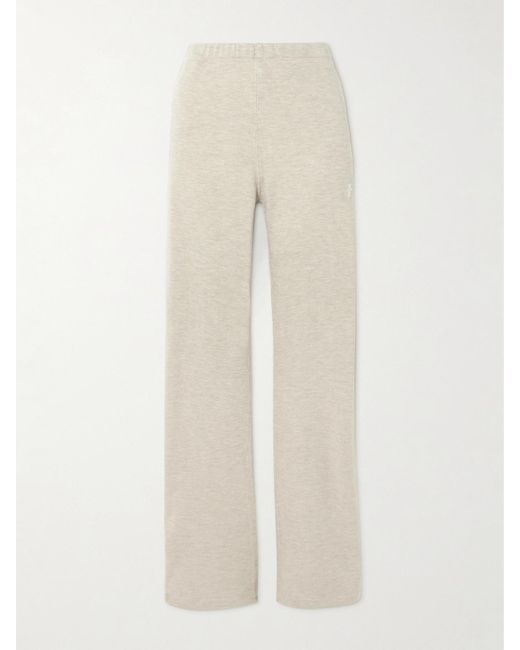 ÉTERNE Natural Jogginghose Mit Geradem Bein Aus Jersey Aus Einer Baumwollmischung Mit Stickerei