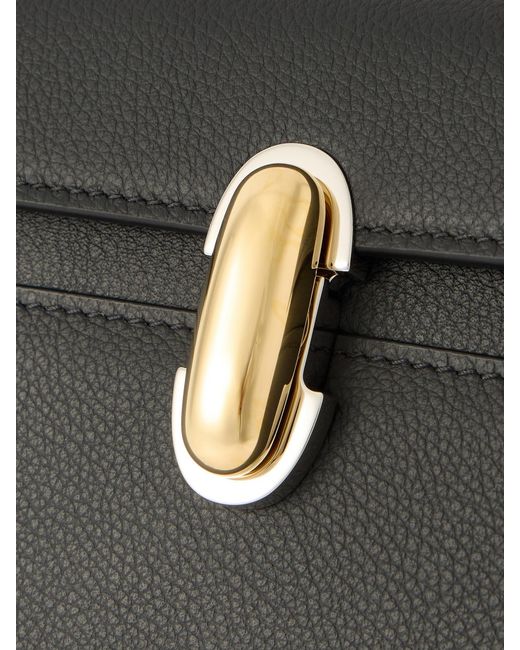 SAVETTE Black Symmetry Textured-Leather Shoulder Bag