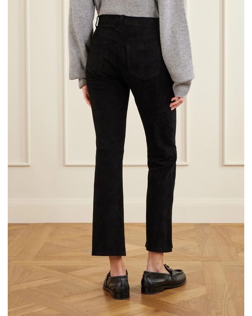 Stouls Blue Dean Suede Flared Pants