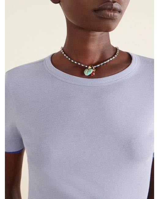 Roxanne Assoulin Natural The Bar-Tone, Lapis Lazuli, And Carnelian Necklace