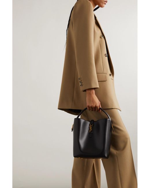 Saint Laurent Black Le 37 Leather Bucket Bag