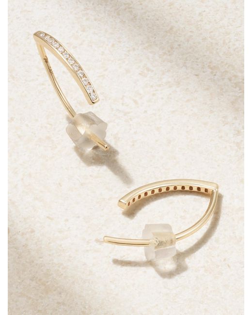 Melissa Joy Manning Natural Wishbone 14-Karat Recycled Diamond Earrings