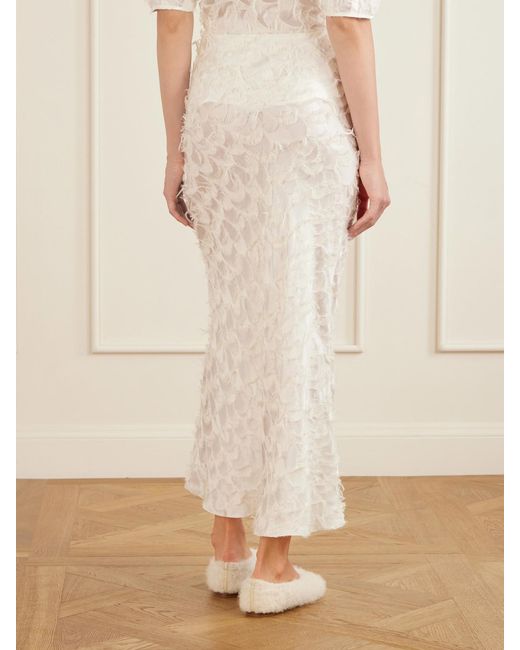Gabriela Hearst White Frei Fil Coupè Silk And Wool-Blend Maxi Skirt