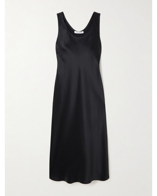 Robe Midi En Satin De Soie Banjo Max Mara en coloris Black
