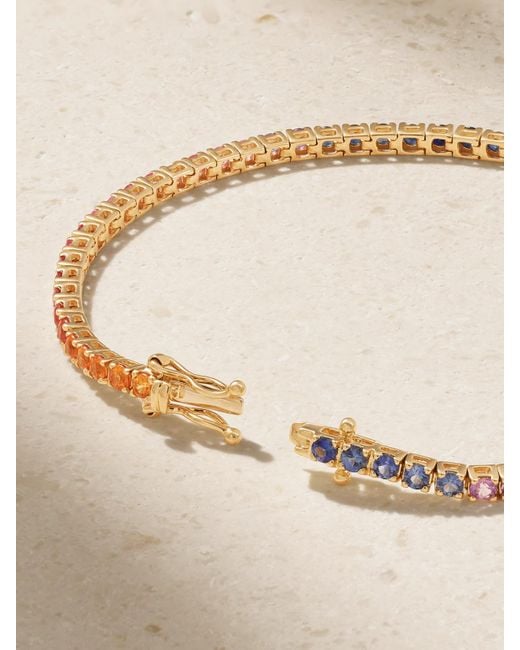 Roxanne First Natural 14-Karat Sapphire Tennis Bracelet
