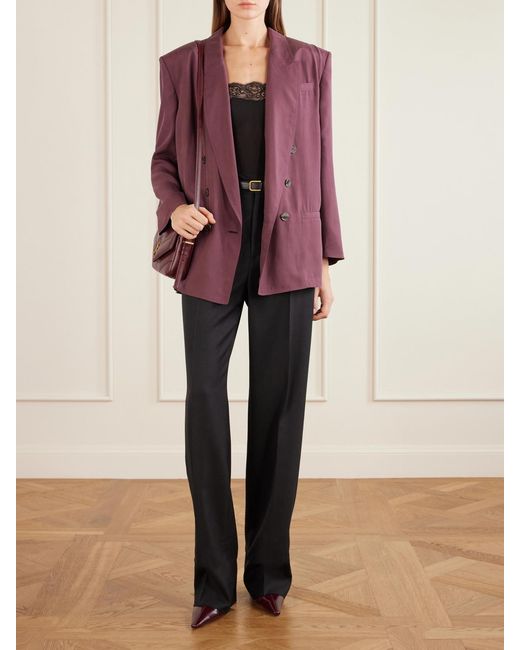 Saint Laurent Purple Loulou Toy Matelassé Leather Shoulder Bag