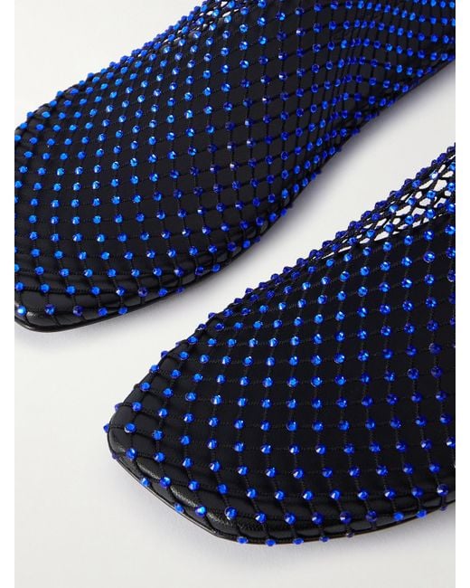 Christopher Esber Blue Minette Flache Schuhe Aus Mesh Mit Kristallen