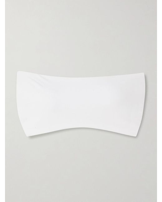 Commando White Double Take Lace-Trimmed Stretch-Jersey Bandeau Bra