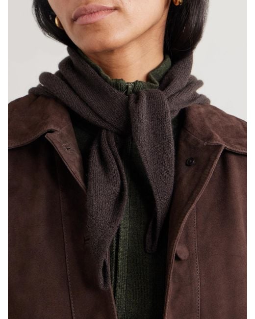 Johnstons Black Cashmere Scarf