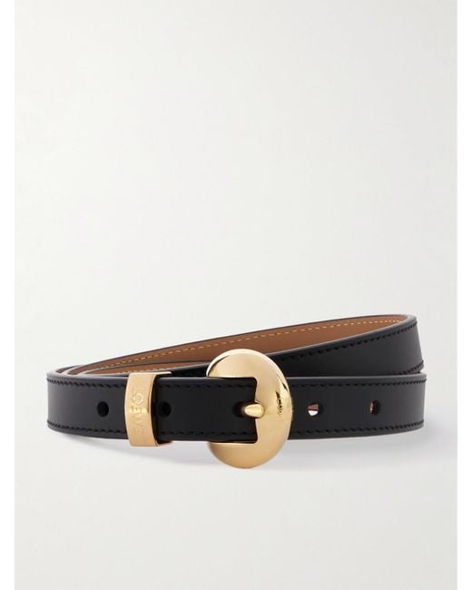 Loewe Black Pebble Leather Belt
