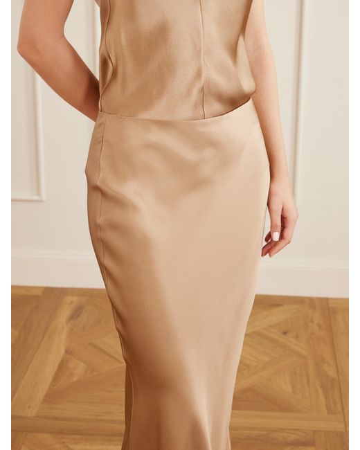 Gabriela Hearst Natural Frei Silk-Satin Maxi Skirt