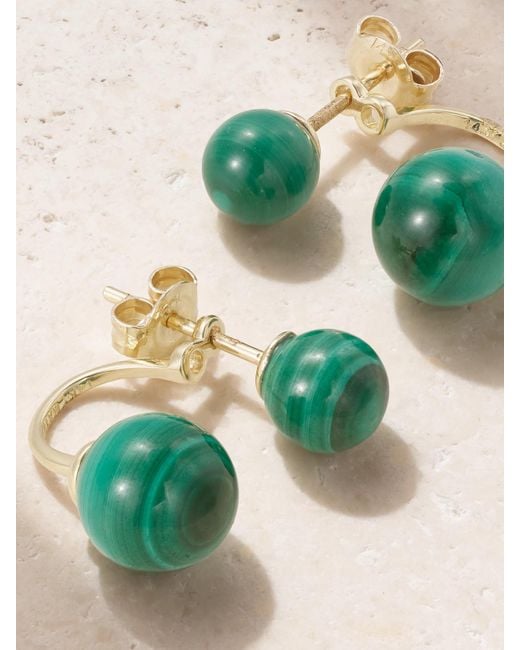 Mateo Green 14-Karat Malachite Earrings