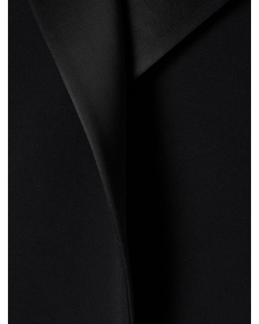 Khaite Black Comair Verkürzter Blazer Aus Crêpe Mit Satinbesatz