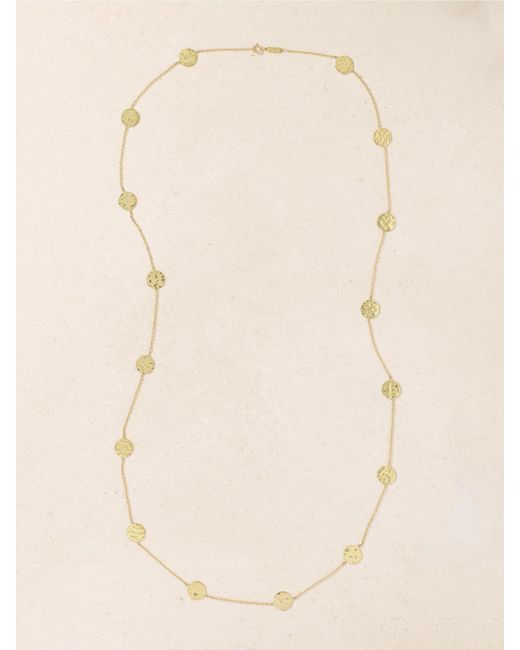 Jennifer Meyer Natural Mini Hammered Disc By The Inch Kette Aus 18 Karat