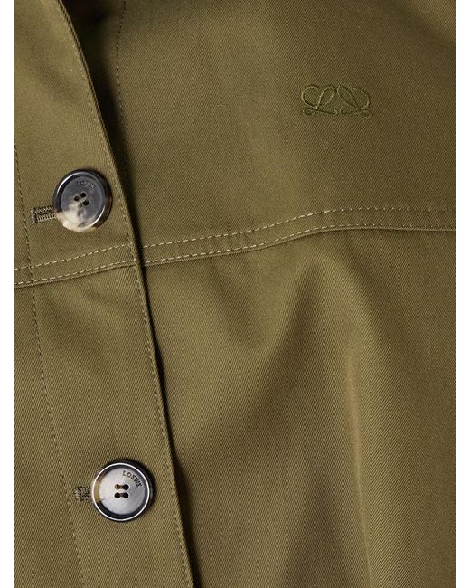 Loewe Green Embroidered Cotton And Silk-Blend Jacket