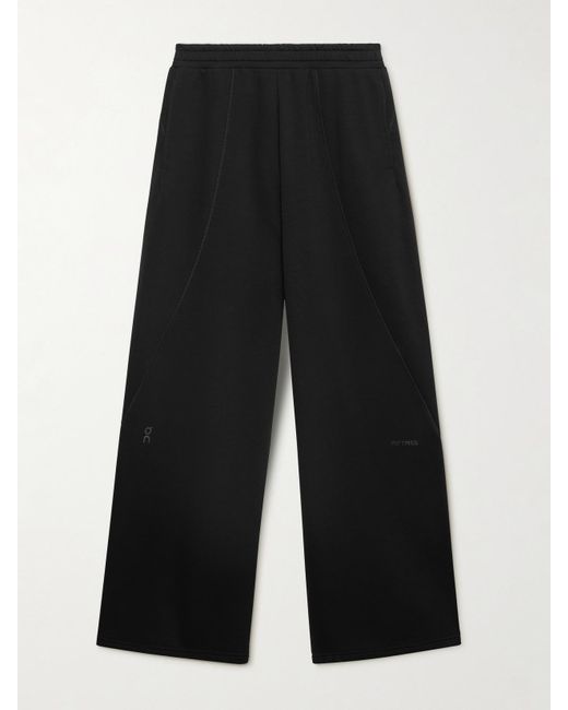 On Shoes Black Fka Twigs Club Jogginghose Mit Weitem Bein Aus Jersey Aus Einer Baumwollmischung