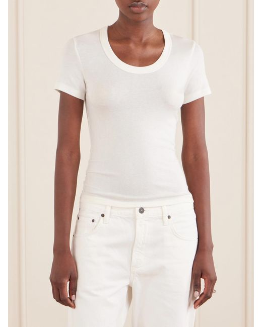 Citizens of Humanity White Maude Jersey T-Shirt