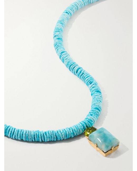 Jennifer Behr Blue Alette-Tone Crystal And Stones Necklace