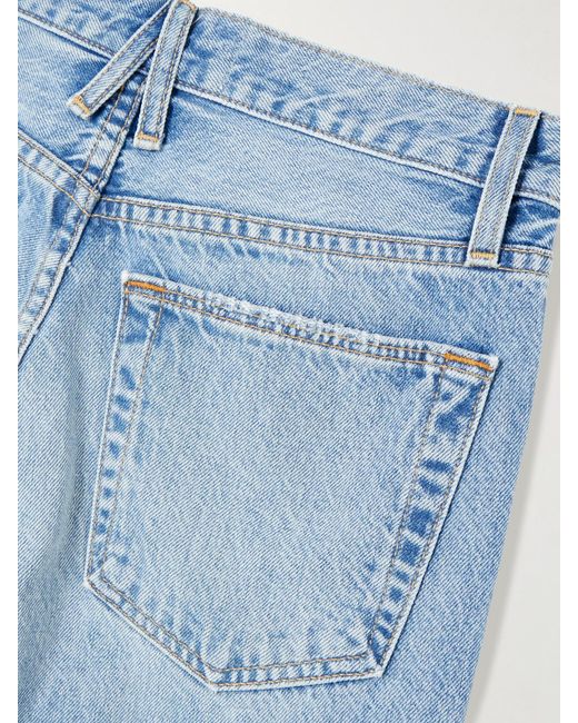 SLVRLAKE Denim Blue Kendra High-Rise Straight-Leg Jeans
