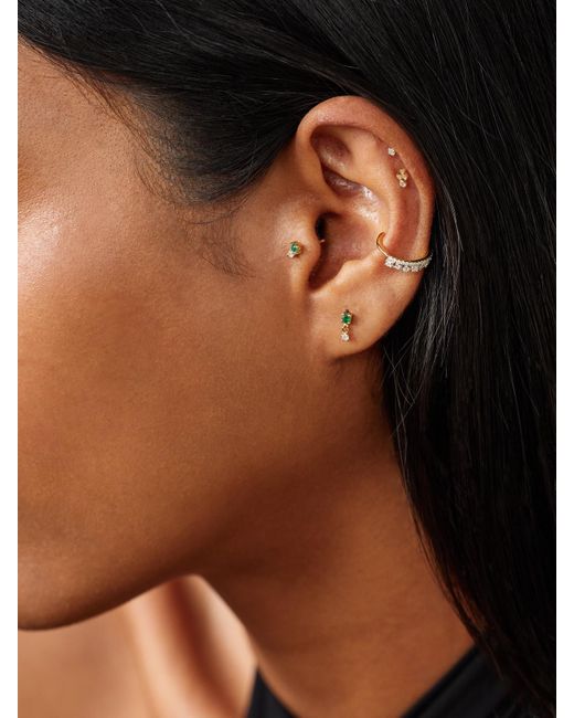 STONE AND STRAND Metallic Sparks Fly 10-Karat Diamond Ear Cuff