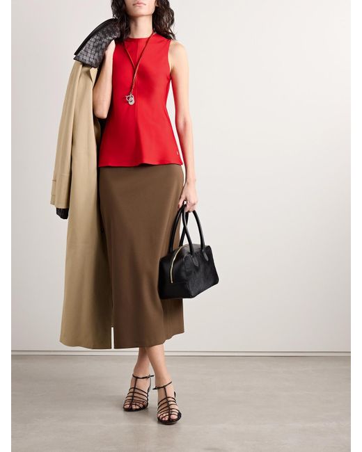 AMI Red Crepe Tank