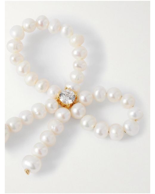 Completedworks Natural Recycled Vermeil, Pearl And Cubic Zirconia Ring