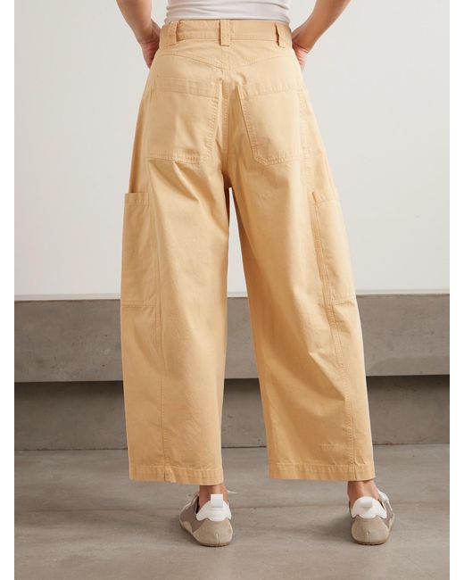 Jamie Haller Natural The Crop Painter Cropped Mid-Rise Wide-Leg Jeans