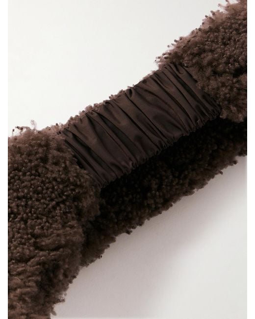 Yves Salomon Brown Shearling Earmuffs