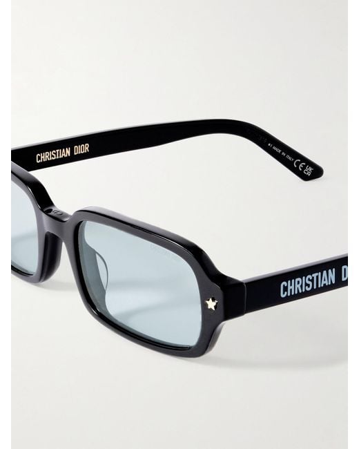 Dior Black Diorpacific S3I Rectangular-Frame Acetate Sunglasses