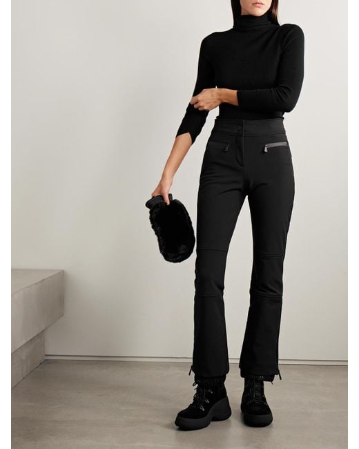 Moncler Black Paneled Bootcut Ski Pants