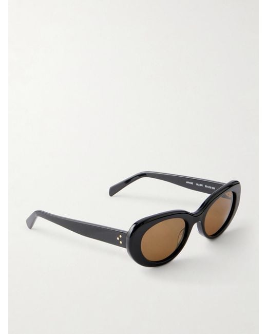 Matteau Black Mirage Cat-Eye Acetate Sunglasses