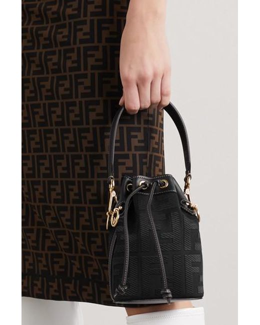 Fendi bucket hotsell bag black
