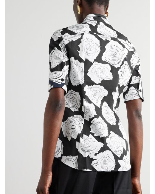 Marni White Floral-Print Cotton Shirt