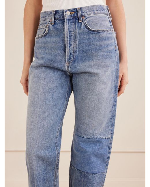 Agolde Blue 90S Mid-Rise Straight-Leg Jeans