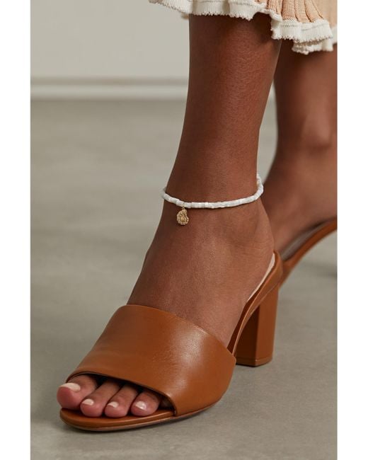 Sydney Evan White 14-Karat, Mother-Of-Pearl And Diamond Anklet