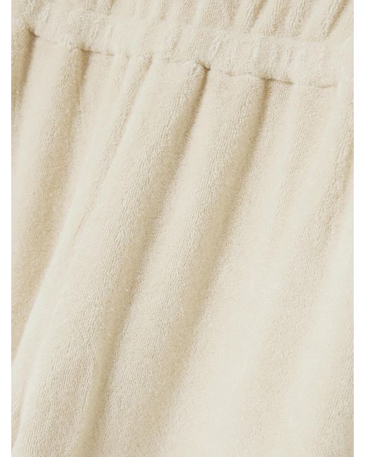 Suzie Kondi Natural Giorgi Cropped Cotton-Blend Terry Jumpsuit