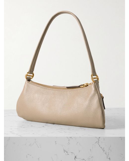 Chloé Natural The 99 Schultertasche Aus Strukturiertem Leder Mit Verzierung