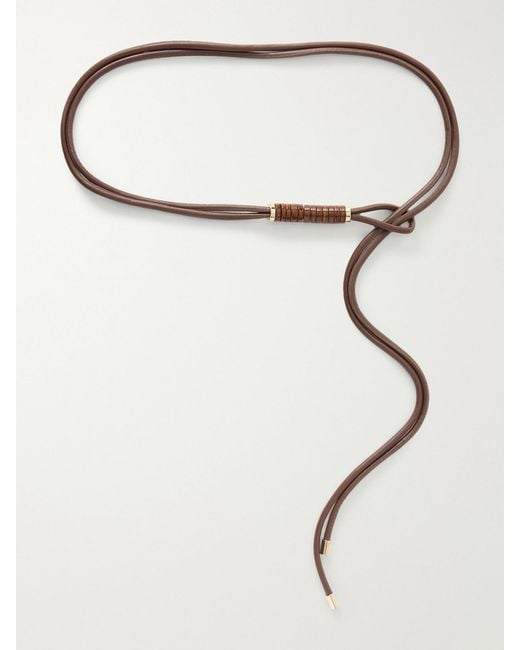 Kallmeyer White Lowell Embellished Leather Belt