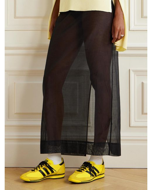 Adidas Originals Yellow Sl 72 Og Suede And Leather-Trimmed Jacquard Sneakers